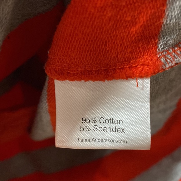 HANNA ANDERSSON red grey French terry sumner dress cap sleeve S - Picture 3 of 4